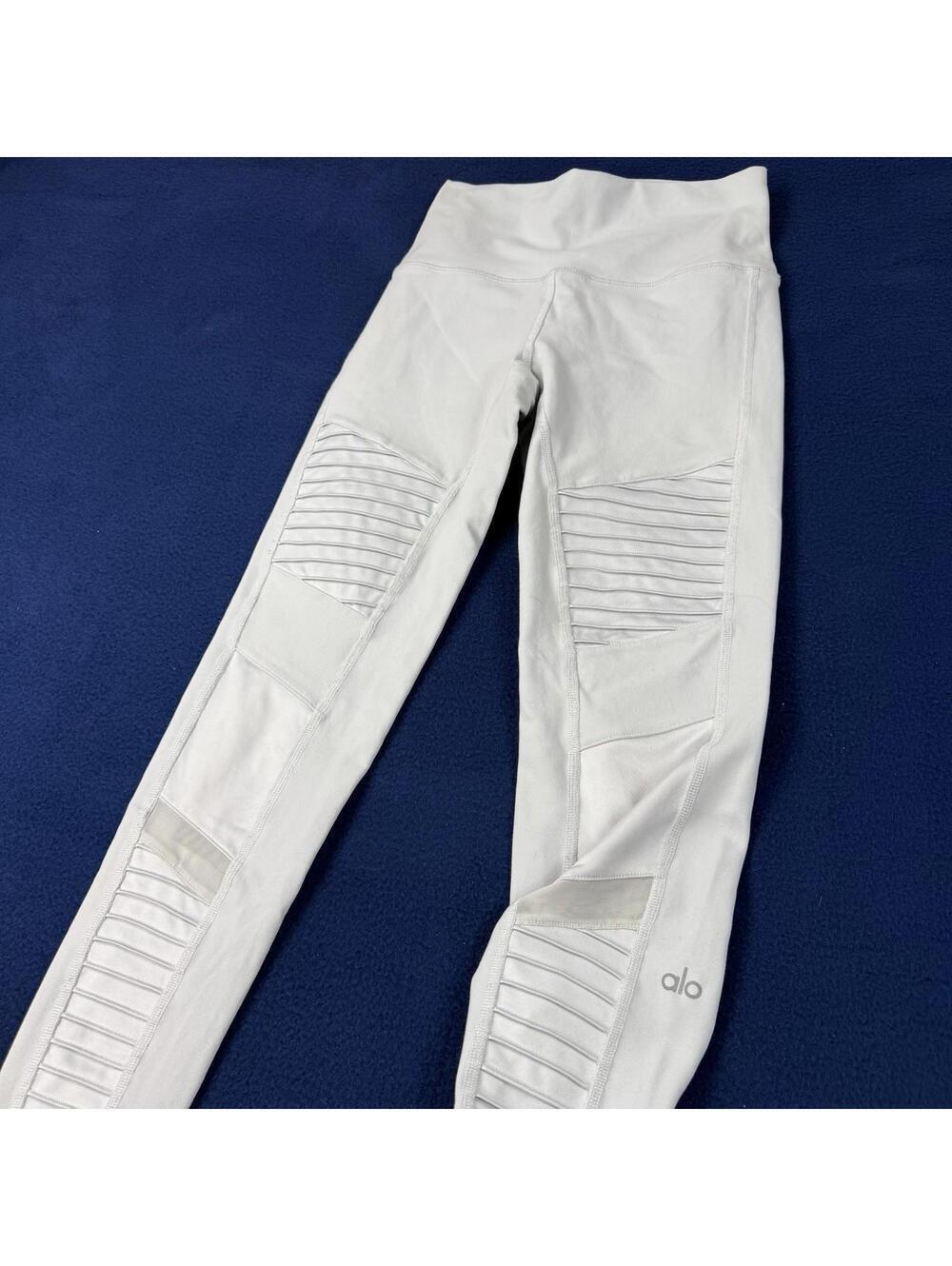 Alo High Waist Moto Long Legging Alloy Matte/Panels Size Size S yoga Activewear
